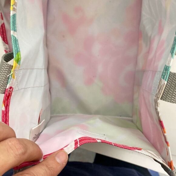 Women's Multicolor Floral Open Top Double Shoulder Strap Tote Bag OS - Picture 8 of 9